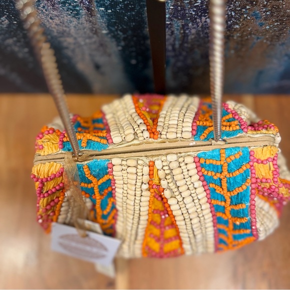 Boho Style Beaded Clutch with Chain Strap Multicolor: NWT’s - Picture 7 of 13